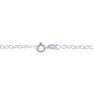 Sterling Silver, 2.7mm Width by 4.0 Length, 22 Inch Regular Cable Chain with 5.9mm Width / Length by 1.4mm Thick, Smooth Spring Ring Clasp. Quantity Per Pack: 5 Pieces.