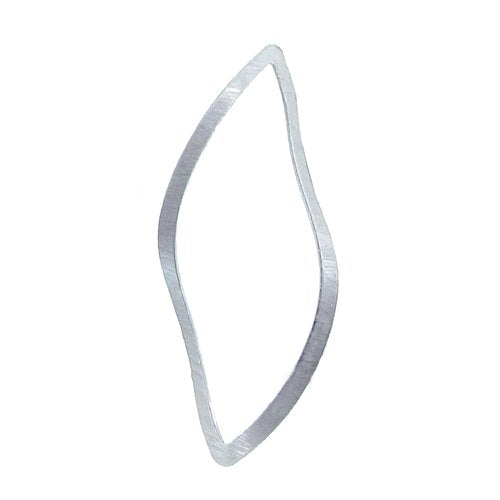 Sterling Silver, 14.4mm Width by 1.0mm Length by 31.3mm Height, Twisted Kite Connector. Quantity Per Pack: 10 Pieces.