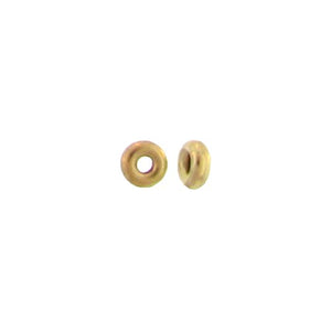 Gold Filled, 2.8mm Width by 2.8mm Length by 1.1mm Thickness, Smooth Roundel Bead. Quantity Per Pack: 10 Pieces.