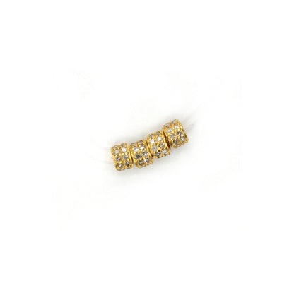 14K Gold 4 mm Round Tyre Pave Diamond Bead .14K Gold Diamond Beads Tyre, Genuine handmade pave diamond Beads.