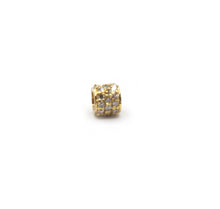 Load image into Gallery viewer, 14K Gold 4 mm Round Tyre Pave Diamond Bead .14K Gold Diamond Beads Tyre, Genuine handmade pave diamond Beads.

