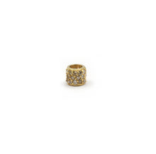 Load image into Gallery viewer, 14K Gold 4 mm Round Tyre Pave Diamond Bead .14K Gold Diamond Beads Tyre, Genuine handmade pave diamond Beads.
