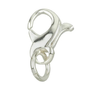 Clasps. Sterling Silver 6.9mm Width by 7.05mm Length by 2.72mm Thick, Figure 8 Lobster Clasp With 4.8mm Width / Length Fix Ring. Quantity Per Pack: 1 Piece.