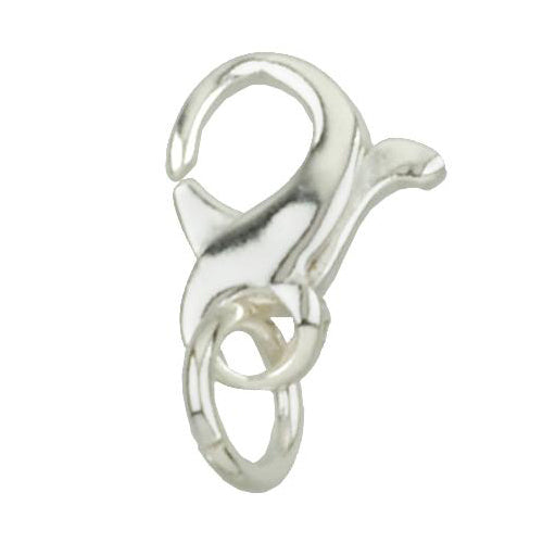 Clasps. Sterling Silver 6.9mm Width by 7.05mm Length by 2.72mm Thick, Figure 8 Lobster Clasp With 4.8mm Width / Length Fix Ring. Quantity Per Pack: 1 Piece.