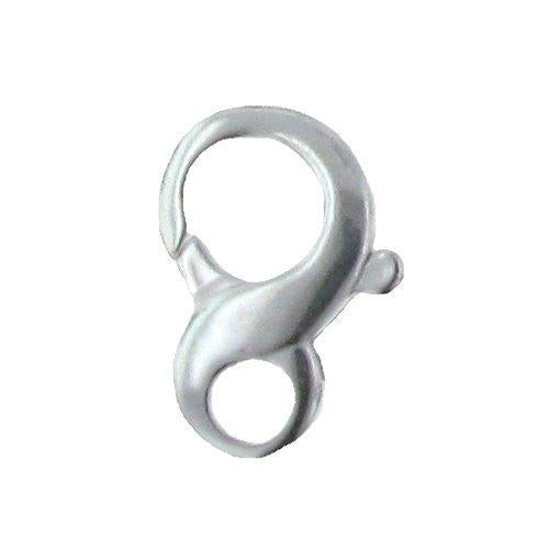 Clasps. Sterling Silver 8.4mm Width by 10.3mm Length by 3.3mm Thick, Figure 8 Lobster Clasp With 6.3mm Width / Length Fix Ring. Quantity Per Pack: 2 Pieces.