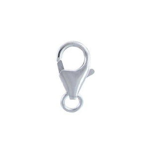 Clasps. Sterling Silver 6.1mm Width by 10.1mm Length by 2.7mm Height, Trigger Lobster Clasp With 19 Gauge 4.5mm Open Ring. Quantity Per Pack: 10 Pieces.