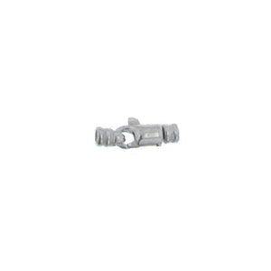 Clasps. Sterling Silver 5.55mm Width by 10.60mm Length, Plain / Swivel Lobster Clasp With 3.30mm Width / Length End Cap on both side of Clasp. Quantity Per Pack: 5 Pieces.