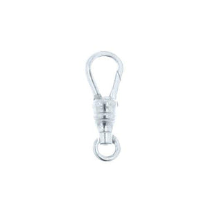 Clasps. Sterling Silver 7.85mm Width by 22.30mm Length by 5.10mm Thick, Long Swivel Clasp With 5.65mm Width / Height Fix Ring. Quantity Per Pack: 1 Piece.