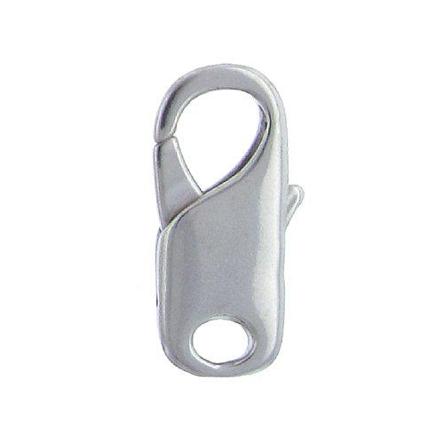 Sterling Silver, 8.3mm Width by 2.8mm Length by 17.1mm Height, Elongated Lobster Trigger Clasp with 3.4mm Opening at the bottom. Quantity Per Pack: 2 Pieces.