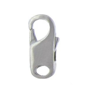 Sterling Silver, 6.4mm Width by 2.5mm Length by 13.4mm Height, Elongated Lobster Trigger Clasp with 2.9mm Opening at the bottom. Quantity Per Pack: 5 Pieces.