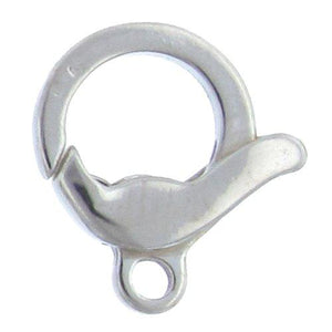 Sterling Silver, 14.7mm Width by 4.5mm Length by 16.5mm Height, Round Trigger Clasp with 4.1mm Loop at the bottom. Quantity Per Pack: 2 Pieces.