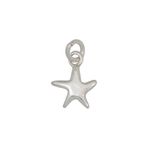 Sterling Silver, 9.3mm Width by 1.5mm Length by 11.7mm Height, Star Charm. Quantity Per Pack: 5 Pieces.