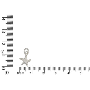 Sterling Silver, 9.3mm Width by 1.5mm Length by 11.7mm Height, Star Charm. Quantity Per Pack: 5 Pieces.