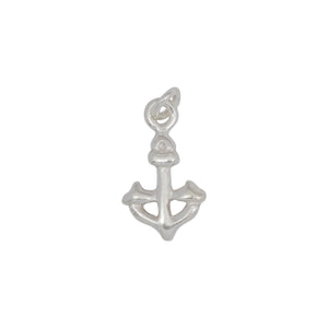 Sterling Silver, 11.0mm Width by 2.5mm Length by 18.4mm Height, Anchor Charm. Quantity Per Pack: 2 Pieces.