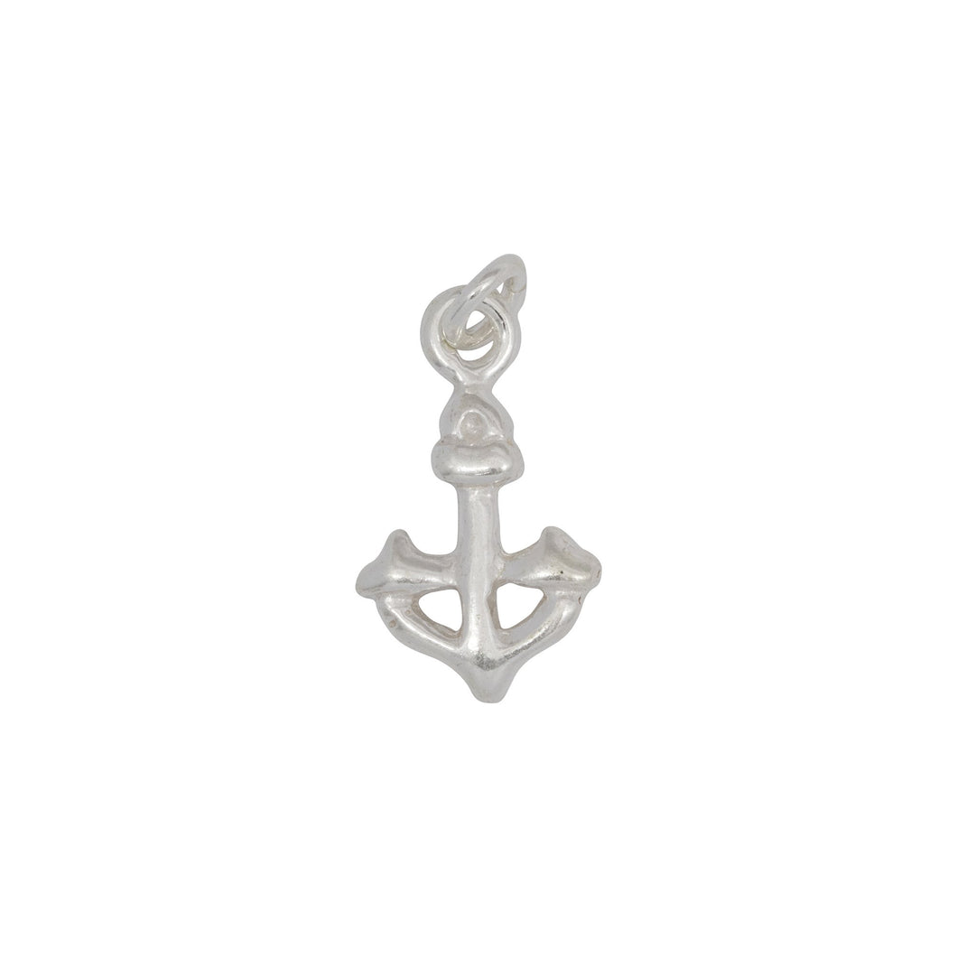 Sterling Silver, 11.0mm Width by 2.5mm Length by 18.4mm Height, Anchor Charm. Quantity Per Pack: 2 Pieces.