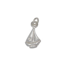 Load image into Gallery viewer, Sterling Silver, 9.3mm Width by 2.4mm Length by 16.0mm Height, Sail Boat Charm. Quantity Per Pack: 5 Pieces.
