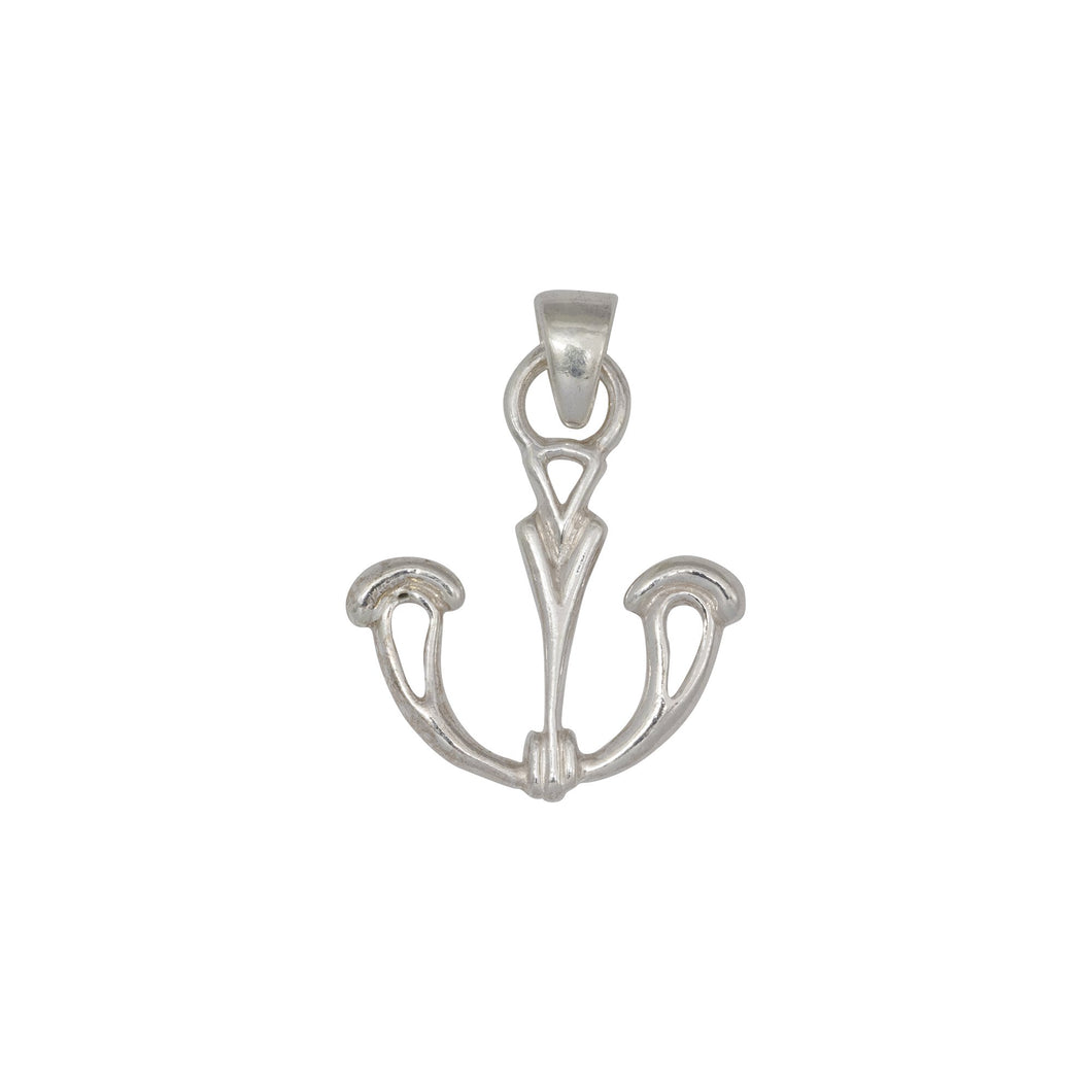 Sterling Silver, 23.3mm Width by 2.6mm Length by 25.9mm Height, Anchor Pendant. Quantity Per Pack: 1 Piece.