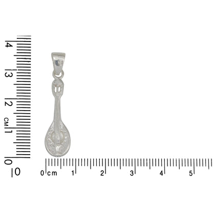Sterling Silver, 8.6mm Width by 5.6mm Length by 31.0mm Height, Lute Pendant. Quantity Per Pack: 1 Piece.