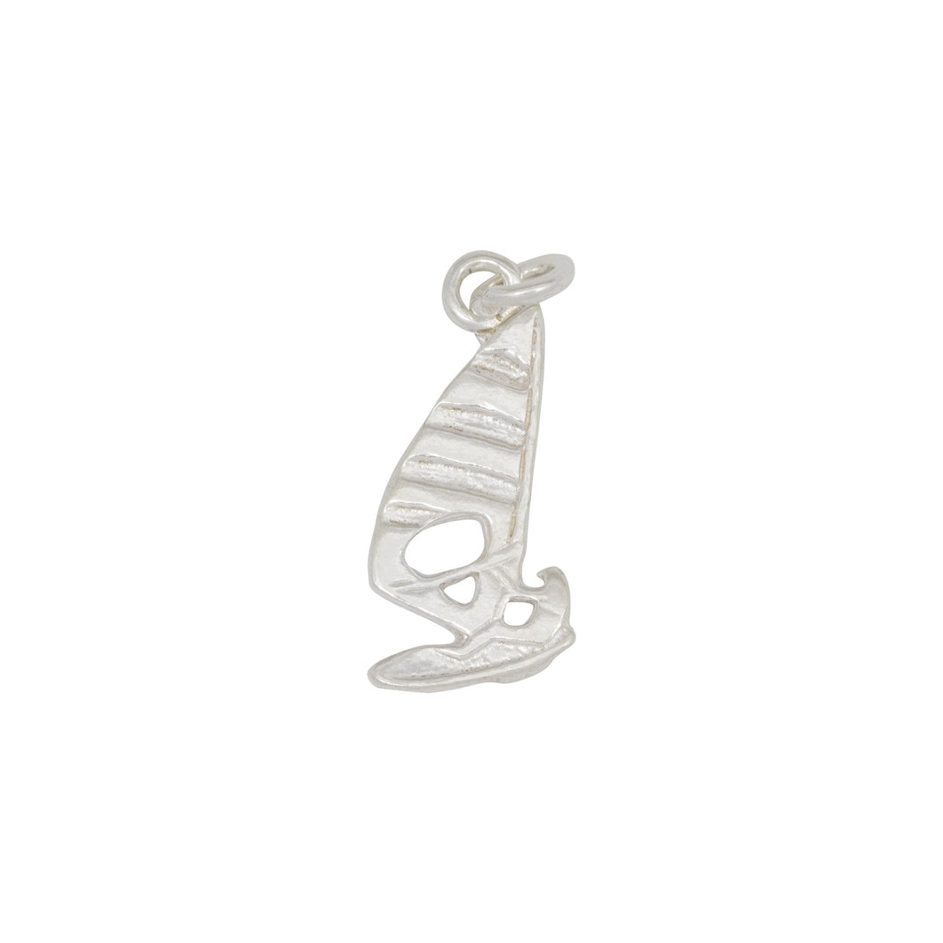 Sterling Silver, 9.5mm Width by 1.2mm Length by 20.4mm Height, Sail Boat Charm. Quantity Per Pack: 5 Pieces.