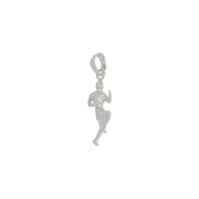 Load image into Gallery viewer, Sterling Silver, 6.9mm Width by 8.5mm Length by 23.0mm Height, Runner Pendant. Quantity Per Pack: 2 Pieces.
