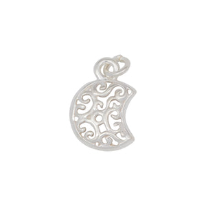 Sterling Silver, 11.3mm Width by 2.4mm Length by 16.5mm Height, Filigree Charm. Quantity Per Pack: 5 Pieces.