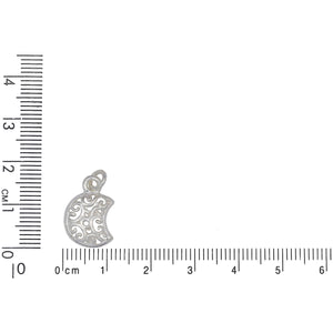 Sterling Silver, 11.3mm Width by 2.4mm Length by 16.5mm Height, Filigree Charm. Quantity Per Pack: 5 Pieces.