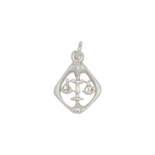 Load image into Gallery viewer, Sterling Silver, 13.4mm Width by 2.1mm Length by 18.2mm Height, Libra Charm. Quantity Per Pack: 4 Pieces.
