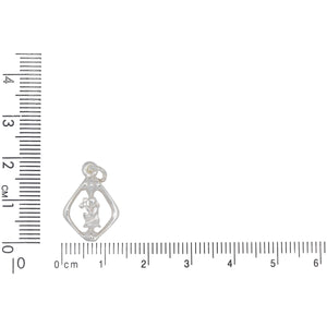 Sterling Silver, 13.1mm Width by 2.8mm Length by 18.9mm Height, Virgo Charm. Quantity Per Pack: 4 Pieces.