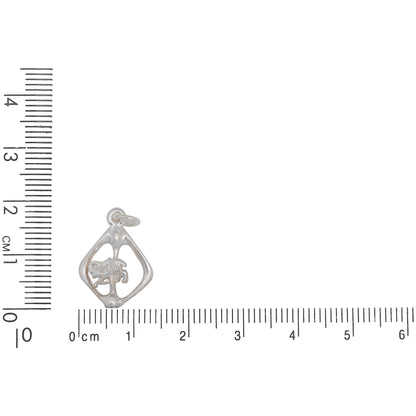 Sterling Silver, 13.3mm Width by 2.4mm Length by 18.9mm Height, Aries Charm. Quantity Per Pack: 4 Pieces.
