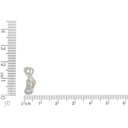 Sterling Silver, 6.9mm Width by 5.1mm Length by 16.9mm Height, Pear Charm. Quantity Per Pack: 4 Pieces.