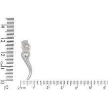 Load image into Gallery viewer, Sterling Silver, 7.0mm Width by 6.0mm Length by 26.3mm Height, Horn Pendant. Quantity Per Pack: 1 Piece.
