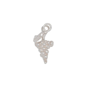 Sterling Silver, 11.8mm Width by 5.7mm Length by 23.7mm Height, Grapes Charm. Quantity Per Pack: 2 Pieces.