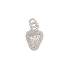 Load image into Gallery viewer, Sterling Silver, 9.4mm Width by 3.5mm Length by 15.1mm Height, Strawberry Charm. Quantity Per Pack: 4 Pieces.
