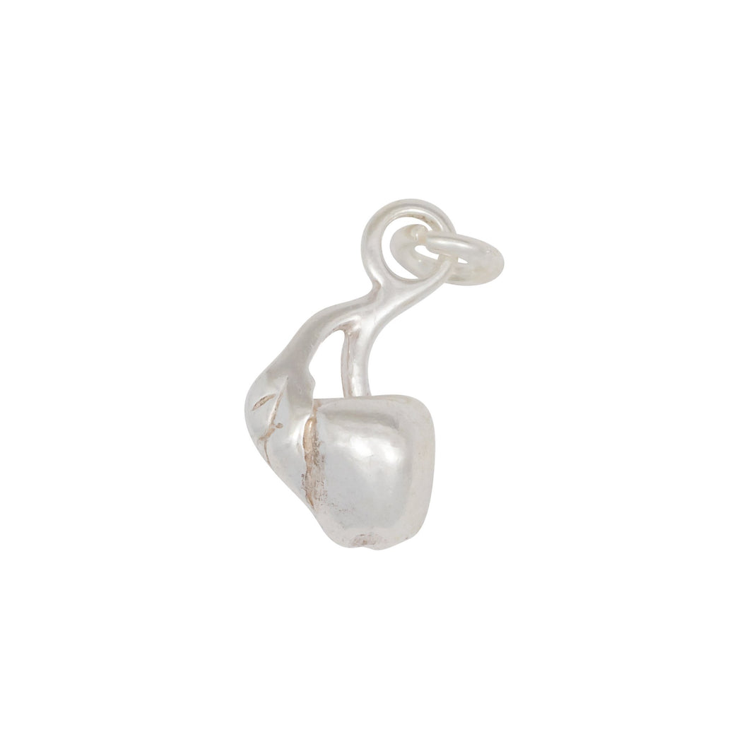 Sterling Silver, 8.7mm Width by 6.4mm Length by 15.8mm Height, Apple Charm. Quantity Per Pack: 2 Pieces.