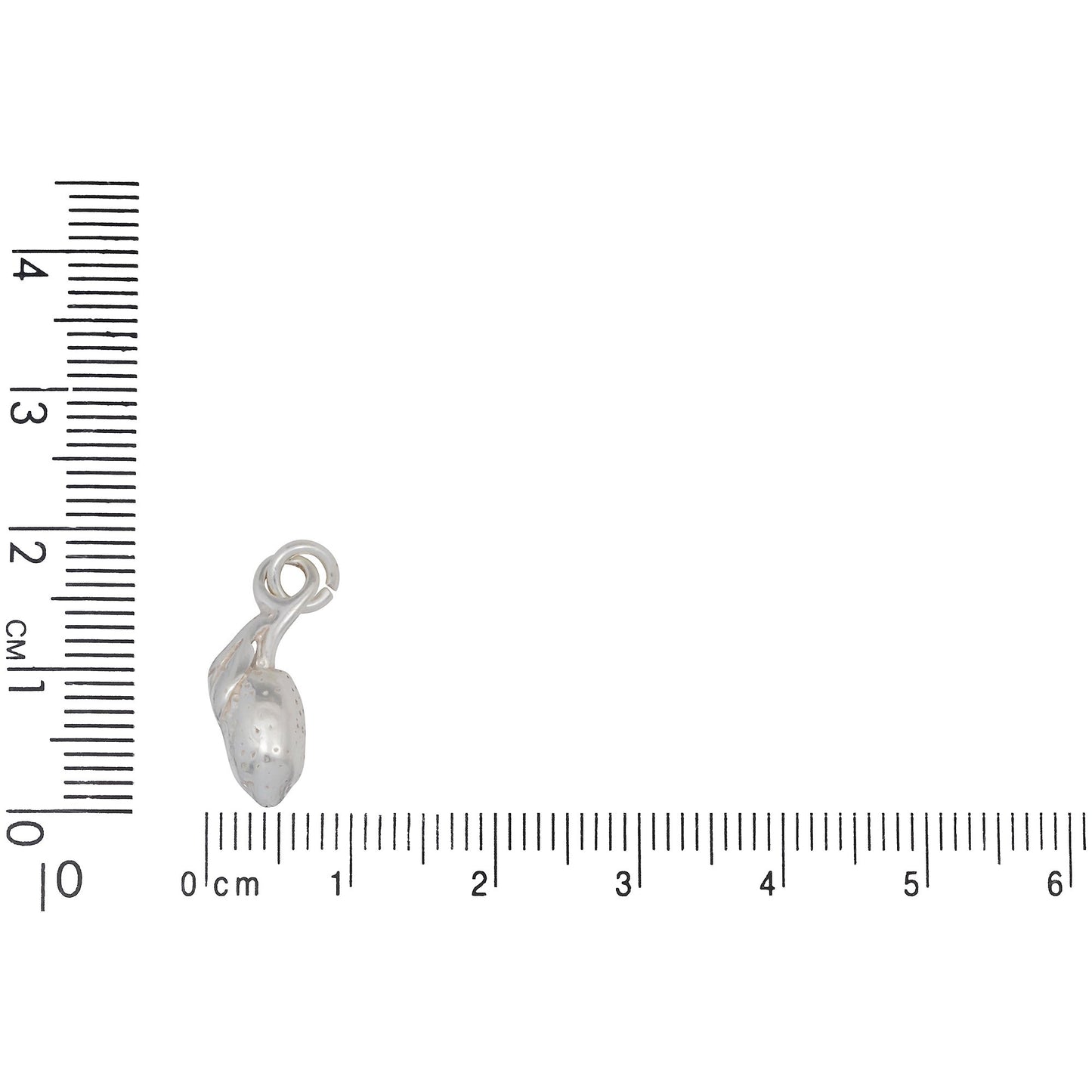 Sterling Silver, 7.2mm Width by 5.5mm Length by 18.9mm Height, Lemon Charm. Quantity Per Pack: 2 Pieces.