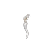 Load image into Gallery viewer, Sterling Silver, 3.3mm Width by 2.9mm Length by 15.6mm Height, Horn Charm. Quantity Per Pack: 6 Pieces.
