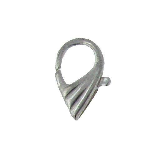 Clasps. Sterling Silver 11.70mm Width by 19.35mm Length by 3.75mm Thick, Shell Lobster Clasp With No Ring. Quantity Per Pack: 3 Pieces.