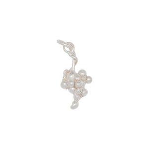 Sterling Silver, 8.3mm Width by 5.0mm Length by 17.2mm Height, Grapes Charm. Quantity Per Pack: 3 Pieces.