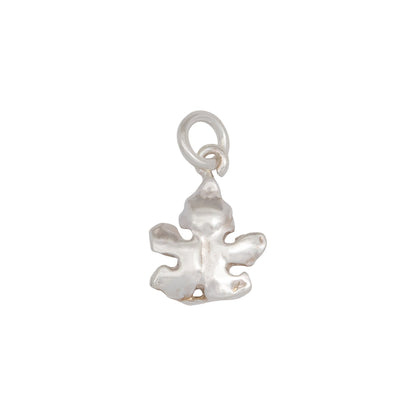 Sterling Silver, 9.8mm Width by 1.7mm Length by 13.4mm Height, Maple Leaf Charm. Quantity Per Pack: 6 Pieces.