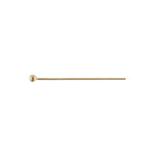 Sterling Silver Gold Plated, 22.0 Gauge, 3.5 Inch Ball Pin With 2.0mm Ball Head.Quantity Per Pack: 20 Pieces.