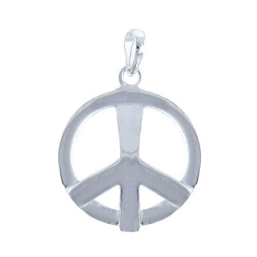 Sterling Silver, 20.3mm Width by 3.2mm Length by 25.0mm Height, Peace Pendant. Quantity Per Pack: 2 Pieces.