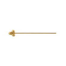 Load image into Gallery viewer, Sterling Silver Gold Plated / Vermeil, 22.0 Gauge 3.0 Inch Fancy Pin With Dotted Triangle Head. Quantity Per Pack: 8 Pieces.
