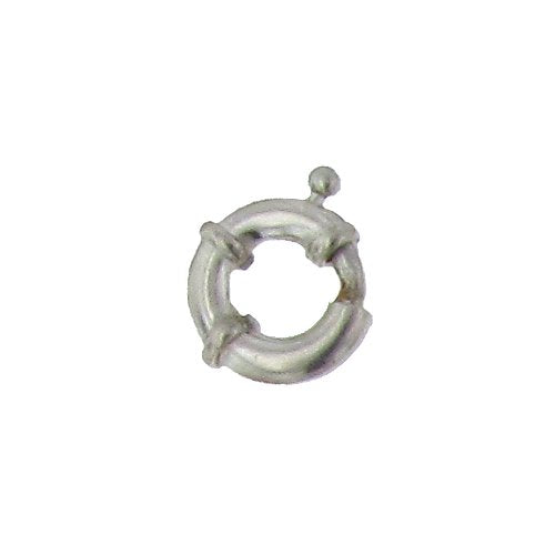 Clasps. Sterling Silver 12.5mm Width / Length by 2.0mm Thick, Smooth Spring Ring Clasp With Two of 3.8mm Width by 7.8mm Length Figure 8 Link on each side. Quantity Per Pack: 2 Pieces.