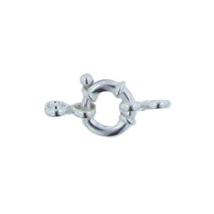 Clasps. Sterling Silver 12.0mm Width / Length by 3.0mm Thick, Smooth Spring Ring Clasp. Quantity Per Pack: 2 Pieces.