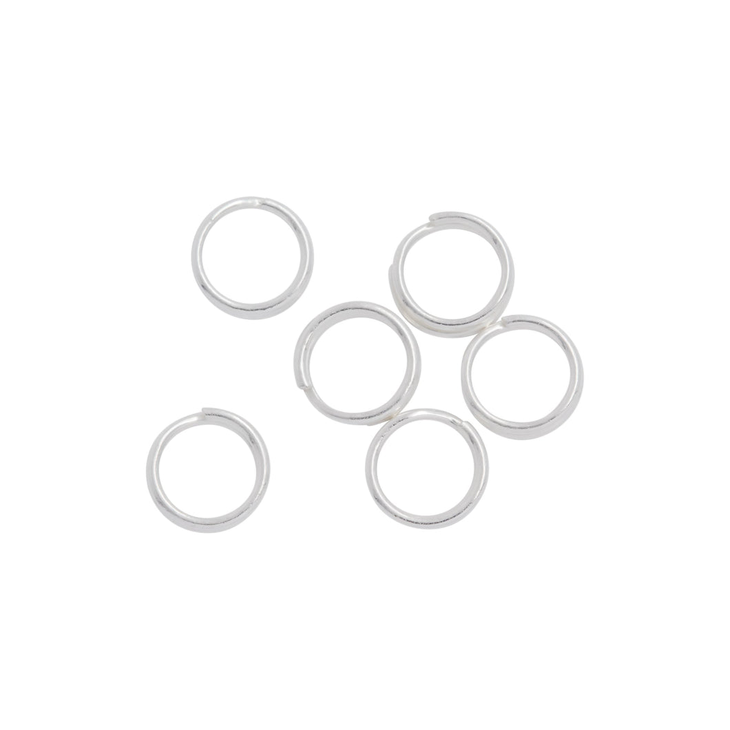 Split Rings. Sterling Silver 24.0 Gauge, 4.80mm Width / Length / Height, Round Split Ring. Quantity Per Pack: 50 Pieces.