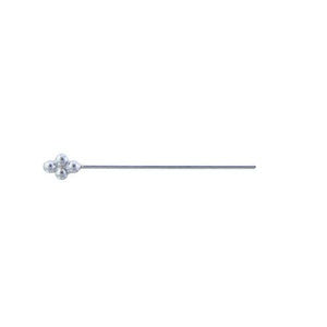 Sterling Silver, 26.0 Gauge 1.5 Inch Fancy Pin With Dotted Rhombus Head. Quantity Per Pack: 20 Pieces.