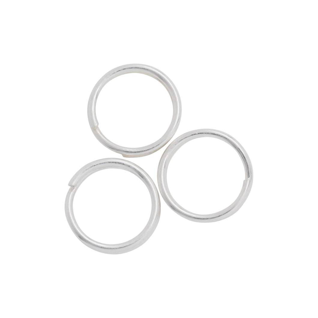 Split Rings. Sterling Silver 21.0 Gauge, 8.0mm Width / Length / Height, Round Split Ring. Quantity Per Pack: 20 Pieces.