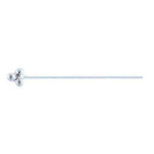 Load image into Gallery viewer, Sterling Silver, 24.0 Gauge 1.5 Inch Fancy Pin With Dotted Triangle Head. Quantity Per Pack: 20 Pieces.
