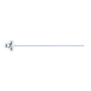 Sterling Silver, 24.0 Gauge 1.5 Inch Fancy Pin With Dotted Triangle Head. Quantity Per Pack: 20 Pieces.