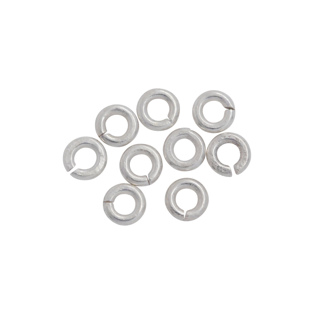 Jump Rings. Sterling Silver 22.0 Gauge 2.8mm Width / Length / Height, Smooth Open Jump Ring. Quantity Per Pack: 100 Pieces.